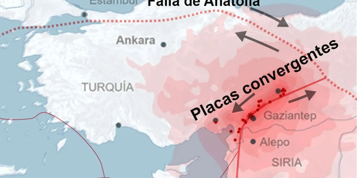 mapa sismico terremoto turquia y siria