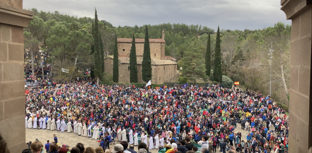 Plaza del Castillo de Javier en Navarra. Javierada 2023