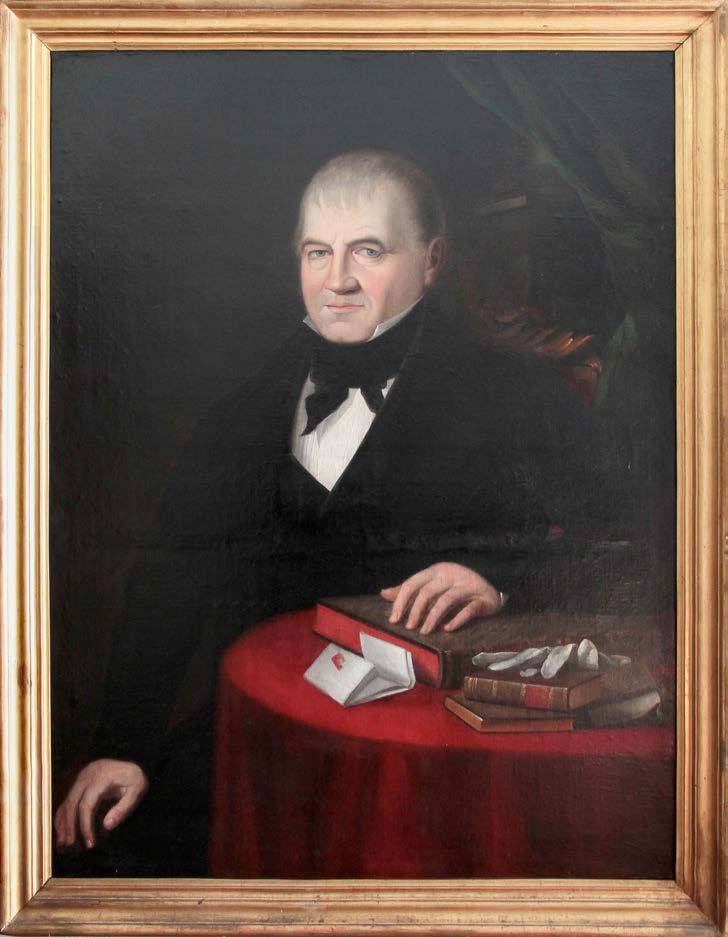 Retrato antiguo de Jorge Loring James, tatarabuelo del Padre Jorge Loring y fundador de la familia Loring en España.